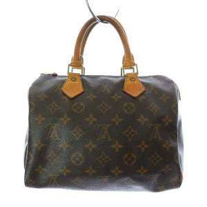 LOUIS VUITTON M41528 モノグラム スピーディ25 ハンドバッグ 茶