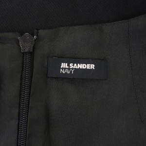 JIL SANDER NAVY ノースリーブフレアワンピース ロング 40 紺 ネイビー