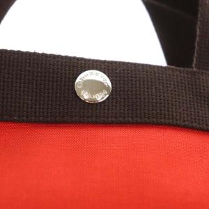 Hervé Chapelier トートバッグ コーデュラ舟型トートS レッド ブラウン 701C