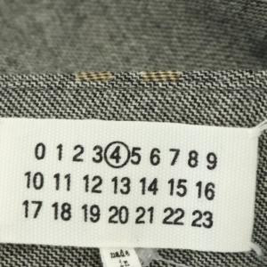 Martin Margiela 4 ウエストカットデザインタイトスカート ロング ウール 36 黒 白 ベージュ S51MA0322