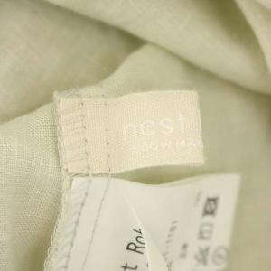 nest Robe リネン 天然染めカフタンワンピース シャツワンピース ミント