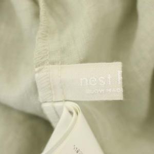 nest Robe リネンスタンドフリルブラウス ギャザー F ミント