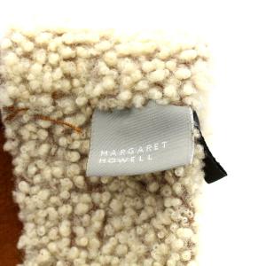 MARGARET HOWELL 手袋 フィンガーレス ムートン ブラウン