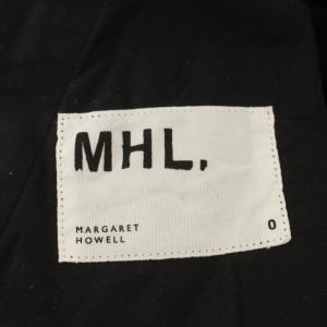 MHL. COTTON LINEN PLAIN WEAVEパンツ タック ボタンフライ 0 ブラック
