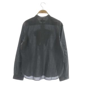MARGARET HOWELL FINE COTTON CHAMBRAY シャツ フリル 1 グレー