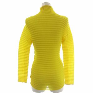 ISSEY MIYAKE ハイネック プリーツ トップス カットソー   2 イエロー