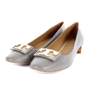 パンプス ラウンドトゥ レザー 6 23cm グレー
