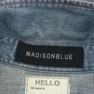 MADISONBLUE HAMPTON デニムシャツ 長袖 前開き 01 ブルー