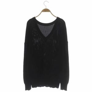 Deuxieme Classe 20SS beauty Vプル リブニット セーター 長袖 黒 ブラック