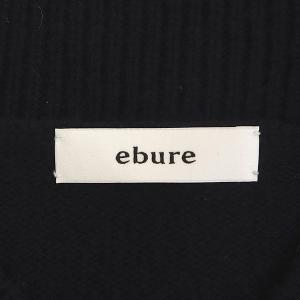 ebure Vネックニットプルオーバー ウール セーター 長袖 ネイビー