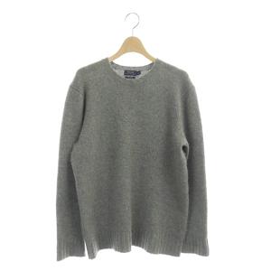 ニット セーター 長袖 カシミア クルーネック S グレー