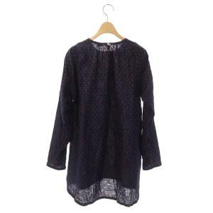 45rpm ドット柄ワンピース ミニ フレア プルオーバー 2 ネイビー レッド