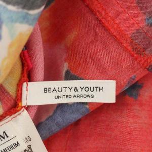 BEAUTY&YOUTH UNITED ARROWS レトロフラワーフレアマキシスカート ロング M レッド