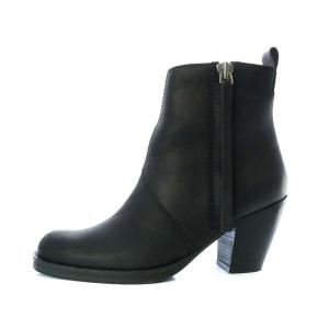 Acne Studios PISTOL SH ピストルブーツ ショート チャンキーヒール レザー 37 ブラック