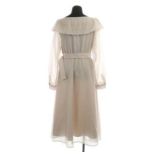 CELFORD 21AW シアーシャツワンピース ロング 長袖 ベルト付き 36 ピンク