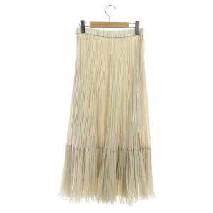 ANAYI 22SS ソフトローンプリーツ スカート ティアード 36 ベージュ