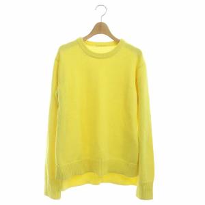 20SS クルーネック ニット セーター 長袖 イエロー