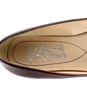 Salvatore Ferragamo VARINA ヴァラ バレエシューズ パンプス レザー 5 22.5cm ボルドー