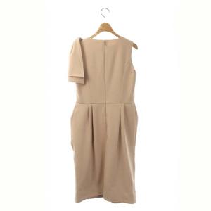 CELFORD 立体リボン付きワンピース ロング ノースリーブ 38 ピンクベージュ