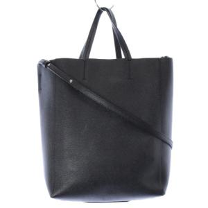 CELINE バーティカル カバ スモール 旧ロゴ ショルダーバッグ 2way レザー ブラック