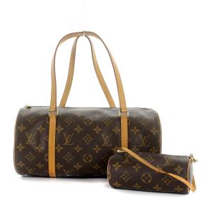 LOUIS VUITTON M51385 モノグラム パピヨン30 ハンドバッグ ポーチ付き 茶