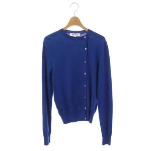 22SS デザインカーディガン ニット 長袖 38 ブルー