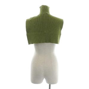 ENFOLD 付け襟 ネックウォーマー ニット タートルネック プルオーバー 38 カーキ