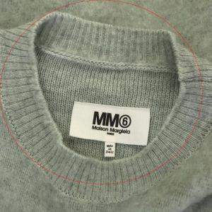 Martin Margiela 6 アルパカ混 オーバーサイズニット セーター チュニック 長袖 プルオーバー S スモークブルー