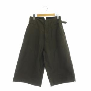 20SS COTTON LINEN TWILL クロップド丈 ワイドパンツ 1 カーキ