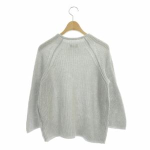 MARGARET HOWELL リネン 七分袖 ニット セーター プルオーバー 2 グレー