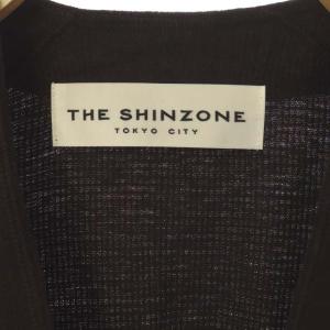 Shinzone ザシンゾーン アンデスワッフルカーディガン Vネック 長袖 コットン F ダークブラウン