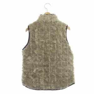 MACKINTOSH ボア ベスト ファー キルティング 32 ベージュ 茶色 ブラウン