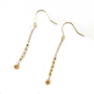 VENDOME AOYAMA フックピアス ストーン K18 イエローゴールド