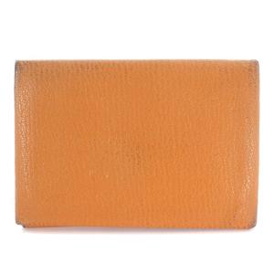 カルヴィ カードケース 名刺入れ レザー オレンジ K刻印