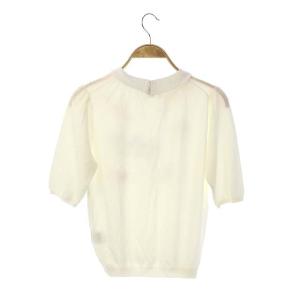 TOCCA ARIEL PULLOVER ニット 刺繍 ビーズ XS ホワイト