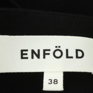 ENFOLD 21AW PEダブルクロス サロペットロングSKIRT ジャンパースカート 38 ブラック