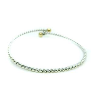 TIFFANY&Co. ツイストバングル 925 750 シルバー イエローゴールド
