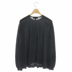 Drawer カシミヤシルクニット 長袖 薄手 2 チャコール