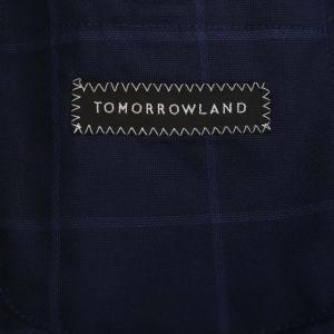 TOMORROWLAND ロロピアーナ生地 ウインドペン 2Bジャケット テーラード ウール シルク混 48 ネイビー