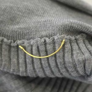 Deuxieme Classe 21AW ワイドリブニット タートルネック グレー