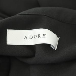 ADORE 21SS shakeアムンゼン ワンピース ロング 長袖 前開き ボウタイ 38 ブラック
