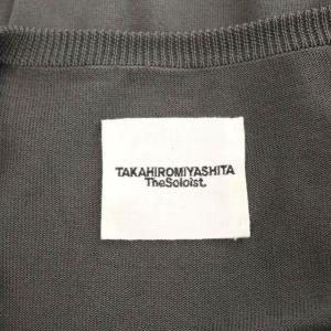 TAKAHIROMIYASHITATheSoloIst. シルクVネックニット カットソー プルオーバー 長袖 44 グレー