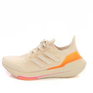 adidas Ultraboost 21 スニーカー ニット 25.0cm ピンクベージュ FZ1919