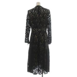 CELFORD ボウタイレースワンピース フレア ギャザー 38 ブラック