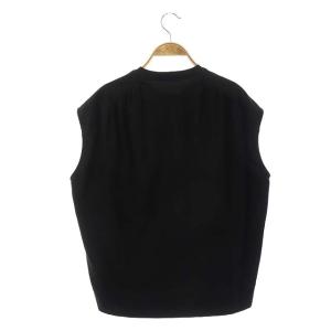 Drawer コットン天竺ノースリーブプルオーバー 1 ブラック