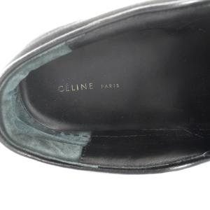 CELINE フィービー期 スリッポン シューズ サテン生地 37 24cm 黒 ブラック OH