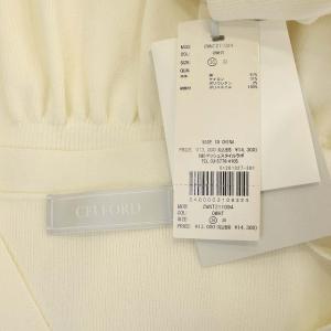 CELFORD 21SS パワショルニットカーディガン 36 オフホワイト