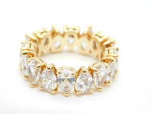 SWAROVSKI Vittore リング 指輪 ペアカット 50 8号 シャンパンゴールド色