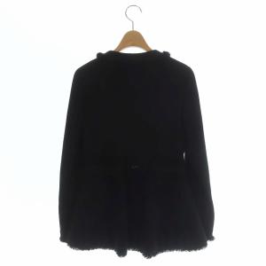 CHANEL P34069W04217 08A ロングジャケット フリンジ 34 黒