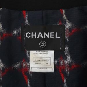 CHANEL P34069W04217 08A ロングジャケット フリンジ 34 黒